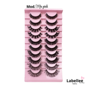 Pestañas estilo Ruso paquete de 10 pares