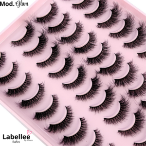 Pestañas postizas estilo natural paquete de 20 pares